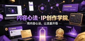 内容心法·IP创作学院,用内容心法,让流量开悟-遨游资源库